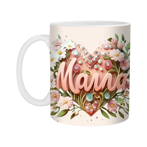Streysisl Muttertagstasse, Keramik-Mutter-Wassertasse – Blumenmuster, elegante Teetasse für neue Ehefrau, Freundin, Oma zum Geburtstag Streysisl Muttertagstasse, Keramik-Mutter-Wassertasse – Blumenmuster, elegante Teetasse für neue Ehefrau, Freundin, Oma zum Geburtstag von Streysisl