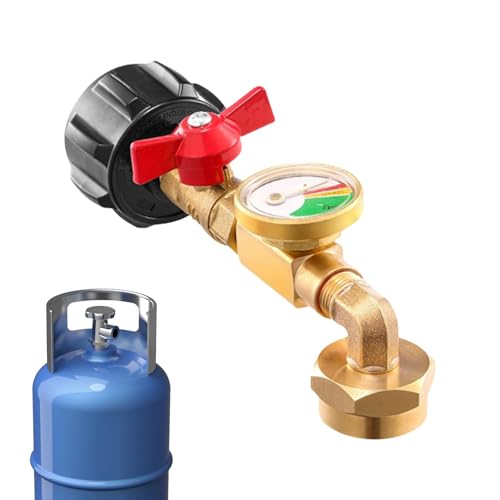 Streysisl -Nachfüll-Ellenbogen-Adapter, Tanklehre, -Tanklehre, massives Messing, 0,5 kg, Propangas-Nachfülladapter mit Ventil, Propangas-Nachfüllzubehör für Propangas-Heizung, BBQ-Herd Streysisl -Nachfüll-Ellenbogen-Adapter, Tanklehre, -Tanklehre, massives Messing, 0,5 kg, Propangas-Nachfülladapter mit Ventil, Propangas-Nachfüllzubehör für Propangas-Heizung, BBQ-Herd von Streysisl