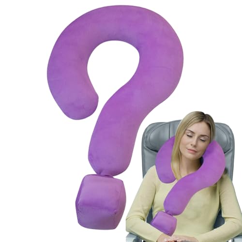 Streysisl Nackenkissen für Reisen – Kreatives großes Fragezeichen-Kissen, 55 cm, U-förmig, gebogen, multifunktionale Nacken- und Kopfstütze, weicher Überwurf zum Schlafen, Reisen, Nickerchen Streysisl Nackenkissen für Reisen – Kreatives großes Fragezeichen-Kissen, 55 cm, U-förmig, gebogen, multifunktionale Nacken- und Kopfstütze, weicher Überwurf zum Schlafen, Reisen, Nickerchen von Streysisl