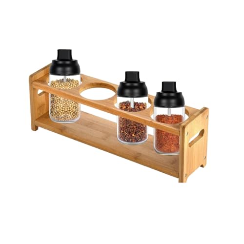 Streysisl Organizer- für Küchenarbeitsplatte – doppellagiger Tablett-Halter für Weinglas aus Holz – 4 Löcher, Gewürzregal, Gewürz-Organizer für Flaschen und Gläser Streysisl Organizer- für Küchenarbeitsplatte – doppellagiger Tablett-Halter für Weinglas aus Holz – 4 Löcher, Gewürzregal, Gewürz-Organizer für Flaschen und Gläser von Streysisl