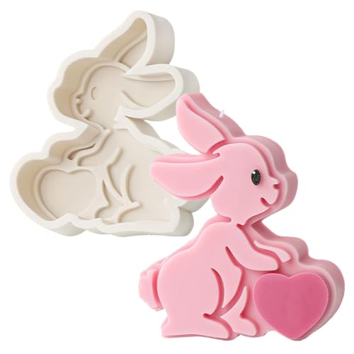 Streysisl Osterhasen-Form – Schokoladenform, Hasenform, Silikonform, Aromatherapie-Kerzen, Happy Easter Tischdekoration, Gips-Ornament Streysisl Osterhasen-Form – Schokoladenform, Hasenform, Silikonform, Aromatherapie-Kerzen, Happy Easter Tischdekoration, Gips-Ornament von Streysisl