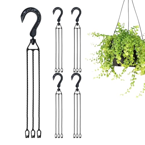 Streysisl Pflanzenaufhänger-Halterung, 5 x Blumentopf-Halter, stilvoller Blumentopf-Aufhänger, schicker Topfständer für Pflanzkorb, Windspiele Streysisl Pflanzenaufhänger-Halterung, 5 x Blumentopf-Halter, stilvoller Blumentopf-Aufhänger, schicker Topfständer für Pflanzkorb, Windspiele von Streysisl
