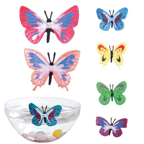 Streysisl Pflanzendekorationen für Töpfe, künstlicher Schmetterling, realistischer Blumentopf-Umhüllung, böhmische -Blumentopf-Dekoration, Pflanzgefäß-Ornamente für Gartenliebhaber von Streysisl