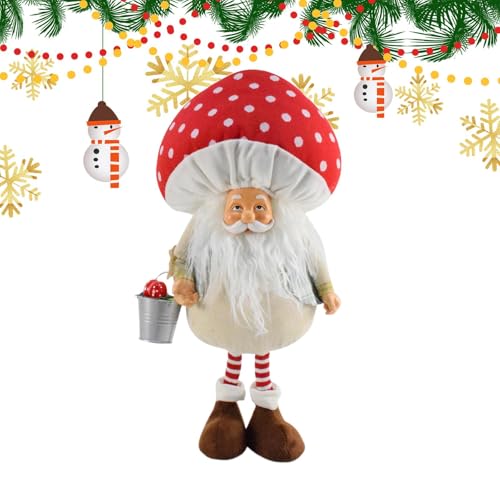 Streysisl Pilz Figuren | Weihnachtspilz | Winterfest sitzende Oma Figur für Bücherregal Bücherregal Streysisl Pilz Figuren | Weihnachtspilz | Winterfest sitzende Oma Figur für Bücherregal Bücherregal von Streysisl