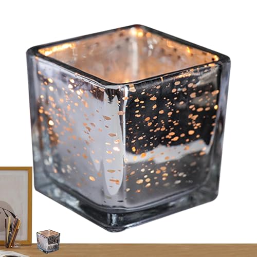 Streysisl Quadratischer Votivkerzenhalter aus Glas, Halter, Teelichthalter, stilvolle, romantische Kerzenhalter für Abendessen, Hochzeit, Zuhause Streysisl Quadratischer Votivkerzenhalter aus Glas, Halter, Teelichthalter, stilvolle, romantische Kerzenhalter für Abendessen, Hochzeit, Zuhause von Streysisl