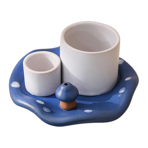 Streysisl Räucherstäbchenhalter, Keramik-Räuchergefäß, Pilz-Design, für spirituelle Reinigung, Couchtisch-Mittelstück Streysisl Räucherstäbchenhalter, Keramik-Räuchergefäß, Pilz-Design, für spirituelle Reinigung, Couchtisch-Mittelstück von Streysisl