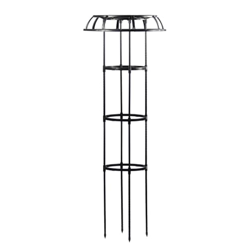 Streysisl Rankgitter für den Außenbereich – Regenschirm-förmige Clematis-Spalier für den Außenbereich, Stahl, stehende Pflanzenstütze, stabile Rankenstütze, Pflanzenturm Streysisl Rankgitter für den Außenbereich – Regenschirm-förmige Clematis-Spalier für den Außenbereich, Stahl, stehende Pflanzenstütze, stabile Rankenstütze, Pflanzenturm von Streysisl