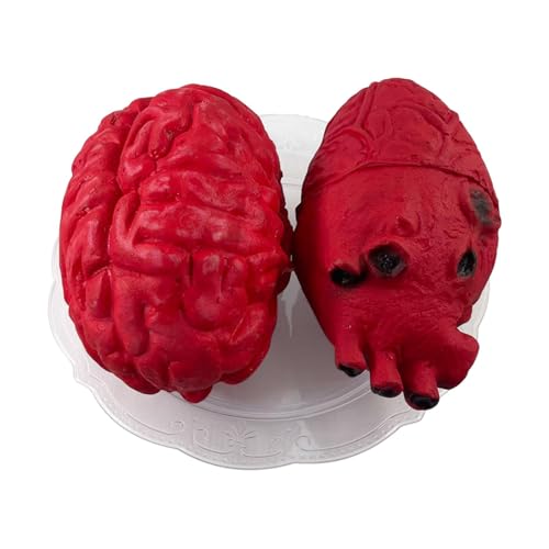 Streysisl Realistische menschliche Herz-Requisite | Gehirnherz und Teller Design, blutiges Simulationsherz-Ornament, blutige Requisite, Halloween, gefälschtes Herz, Halloween-Party Streysisl Realistische menschliche Herz-Requisite | Gehirnherz und Teller Design, blutiges Simulationsherz-Ornament, blutige Requisite, Halloween, gefälschtes Herz, Halloween-Party von Streysisl