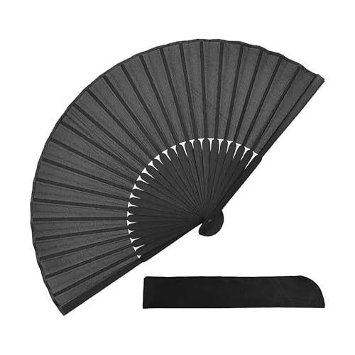 Streysisl Schwarzer faltbarer Ventilator, schwarzer tragbarer Sommer-Handventilator – bequemer Griff, Handventilator für Reisen, Zuhause, Schule, Arbeitsbereiche, Outdoor-Aktivitäten Streysisl Schwarzer faltbarer Ventilator, schwarzer tragbarer Sommer-Handventilator – bequemer Griff, Handventilator für Reisen, Zuhause, Schule, Arbeitsbereiche, Outdoor-Aktivitäten von Streysisl