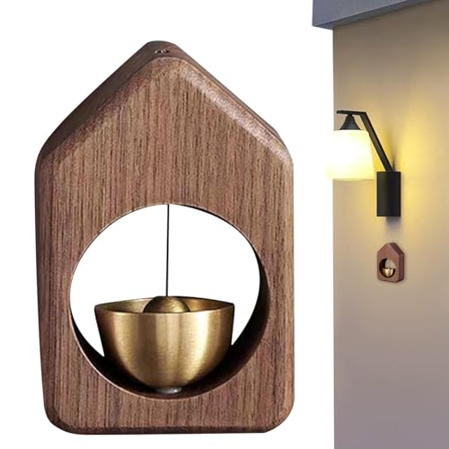 Streysisl Shopkeepers Klingel für Tür, Dopamin Kreative Magnetische Türklingel, Einfache Installation Türklingel mit angenehmem Klang, Holztürklingel Messing für Türöffnung von Streysisl