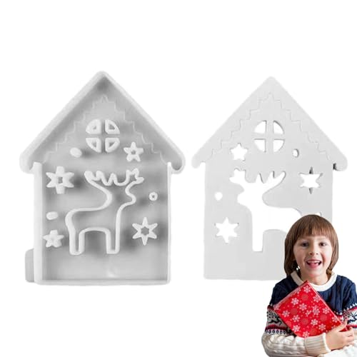 Streysisl Silikonform, Kerzenhalter, Haus, festliche Harz- und Wachsbastelarbeiten, kreative Silikon-Kerzenformen für Ton- und Seifenkreationen Streysisl Silikonform, Kerzenhalter, Haus, festliche Harz- und Wachsbastelarbeiten, kreative Silikon-Kerzenformen für Ton- und Seifenkreationen von Streysisl