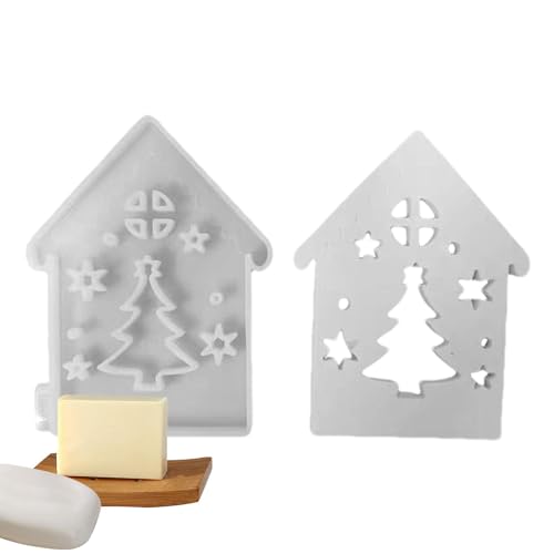 Streysisl Silikonform für Kerzenhaus, Weihnachtshausform, festliche Harz- und -Bastelarbeiten, kreative Silikon-Kerzenformen für Ton- und Seifenkreationen Streysisl Silikonform für Kerzenhaus, Weihnachtshausform, festliche Harz- und -Bastelarbeiten, kreative Silikon-Kerzenformen für Ton- und Seifenkreationen von Streysisl