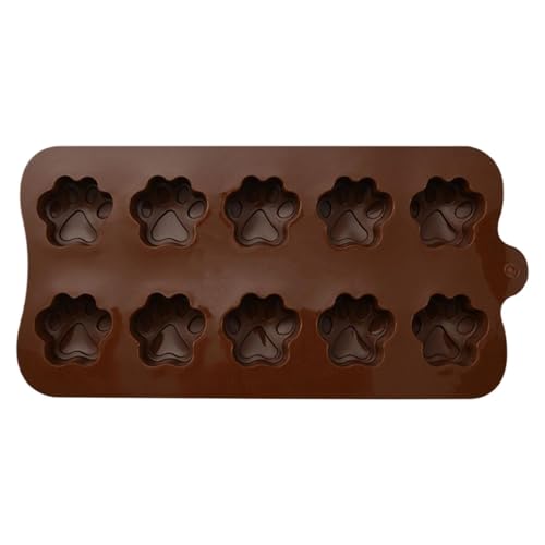 Streysisl Silikonform mit Katzenpfoten, Silikonformen für Hundeleckerlis, Pfotenabdruck, flexible Backform, 10 Mulden, Lebensmittelqualität, für Hundeleckerlis, Süßigkeiten, Schokolade Streysisl Silikonform mit Katzenpfoten, Silikonformen für Hundeleckerlis, Pfotenabdruck, flexible Backform, 10 Mulden, Lebensmittelqualität, für Hundeleckerlis, Süßigkeiten, Schokolade von Streysisl