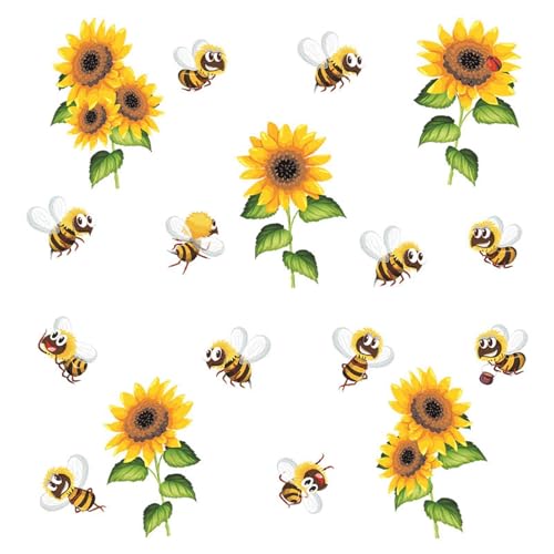 Streysisl Sonnenblumen-Fensteraufkleber, abnehmbar, gelber Blumenkunst, statischer wasserdichter Aufkleber, TV-Hintergrund, Heimdekoration, Zubehör für Kinderzimmer, Wohnzimmer, Schlafzimmer Streysisl Sonnenblumen-Fensteraufkleber, abnehmbar, gelber Blumenkunst, statischer wasserdichter Aufkleber, TV-Hintergrund, Heimdekoration, Zubehör für Kinderzimmer, Wohnzimmer, Schlafzimmer von Streysisl