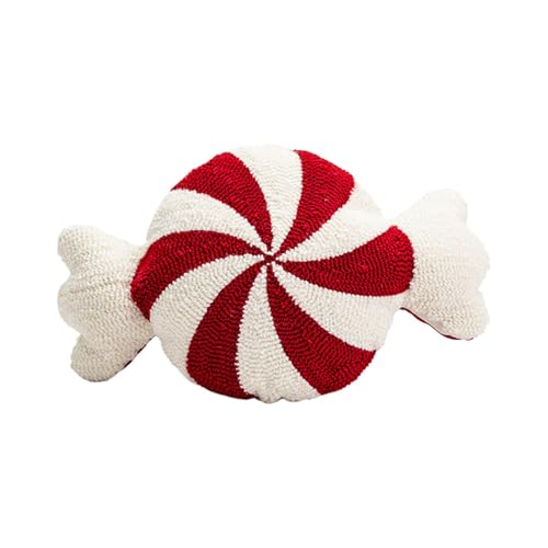 Streysisl Süßigkeitenstangen-förmiges Kissen, Süßigkeiten-Plüschkissen, Weihnachtsplüschkissen, bequeme gefüllte Wurfkissen, dekorative Kissen für Heimdekoration, Sofa-Ornament von Streysisl