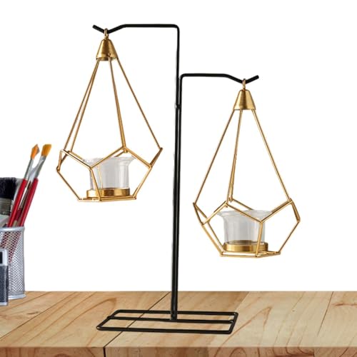 Streysisl Teelicht-Kerzenleuchter, moderne Kerzenleuchter, Schreibtisch-Dekoration, Haushaltstischdekoration, romantisches -Display, Ornament für Schlafzimmer, Wohnzimmer, Esstisch Streysisl Teelicht-Kerzenleuchter, moderne Kerzenleuchter, Schreibtisch-Dekoration, Haushaltstischdekoration, romantisches -Display, Ornament für Schlafzimmer, Wohnzimmer, Esstisch von Streysisl