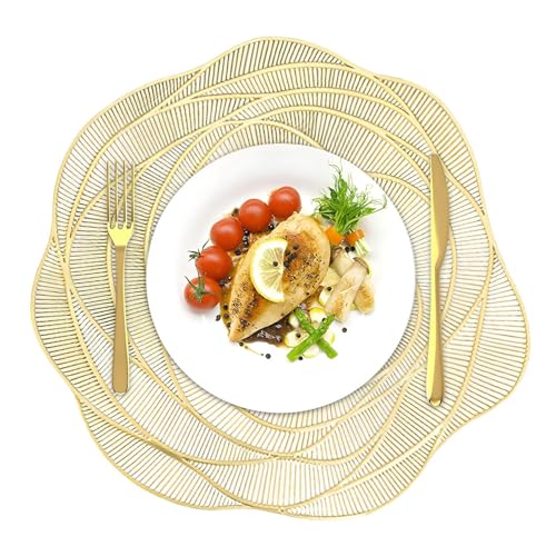 Streysisl Tischsets, hitzebeständige Platzsets in Form – PVC-Platzsets, waschbar, Esstisch, dekorative Matten für Urlaub, Hochzeit, Küchendekoration Streysisl Tischsets, hitzebeständige Platzsets in Form – PVC-Platzsets, waschbar, Esstisch, dekorative Matten für Urlaub, Hochzeit, Küchendekoration von Streysisl