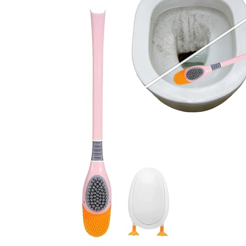 Streysisl Toilettenbürstenreiniger | Entenform WC Schrubber mit Halter | Flexibles Badezimmer Toilettenbürste Set, Schnelltrocknender Toilettenschüsselreiniger für die Reinigung im Hotel, Zuhause Streysisl Toilettenbürstenreiniger | Entenform WC Schrubber mit Halter | Flexibles Badezimmer Toilettenbürste Set, Schnelltrocknender Toilettenschüsselreiniger für die Reinigung im Hotel, Zuhause von Streysisl