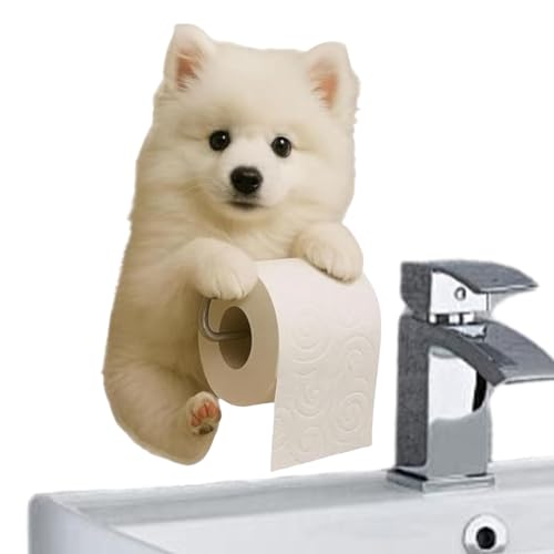 Streysisl Toilettenpapierrollenhalter, lustiger Hunde-Papierhandtuchhalter, Aufbewahrungsregal, Taschentuchspender, Serviettenaufbewahrung, Organizer, Wandhalterung, lustige Dekoration für Badezimmer Streysisl Toilettenpapierrollenhalter, lustiger Hunde-Papierhandtuchhalter, Aufbewahrungsregal, Taschentuchspender, Serviettenaufbewahrung, Organizer, Wandhalterung, lustige Dekoration für Badezimmer von Streysisl