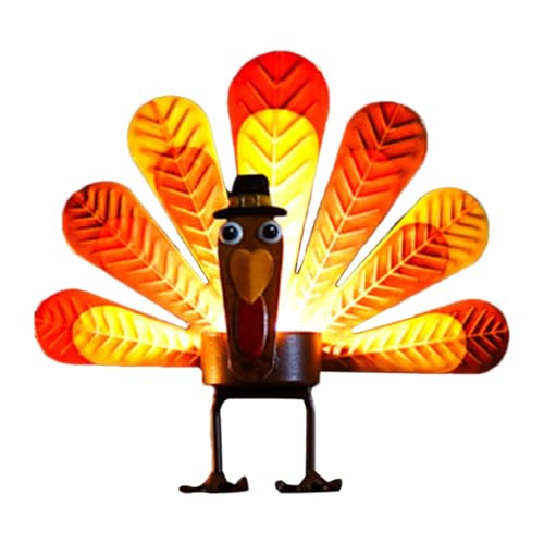 Streysisl Truthahn-Kerzenhalter, Legierung, Thanksgiving Truthahn-Kerzenhalter, Truthahn-Design, Ernte-Thema, Kerzenständer für Tischdekoration von Streysisl