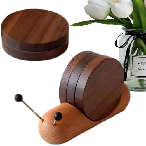 Streysisl Untersetzer aus Holz für Getränke, Kaffee, mit Magnet, tragbare Tischschutz-Untersetzer für Esstisch, Schreibtisch, Wohnzimmer Streysisl Untersetzer aus Holz für Getränke, Kaffee, mit Magnet, tragbare Tischschutz-Untersetzer für Esstisch, Schreibtisch, Wohnzimmer von Streysisl