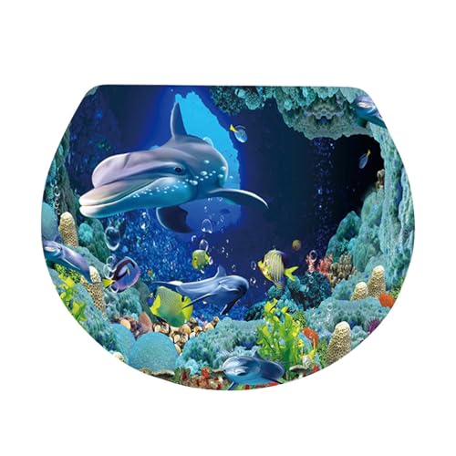 Streysisl WC Aufkleber - Toilettendeckel Schutzdekoration Abdeckung - Wasserdicht Selbstklebend Wandkunst für Badezimmer Badewannen Waschraum Glastür von Streysisl