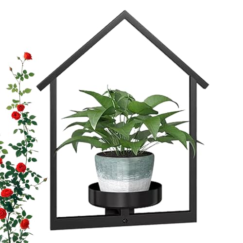 Streysisl Wand-Pflanzenständer | Blumentopf-Pflanzenregale zur Wandmontage, platzsparende Dekoration für Garten, Haus, Fenster, Blumenständer für Hof, Balkon, Garten Streysisl Wand-Pflanzenständer | Blumentopf-Pflanzenregale zur Wandmontage, platzsparende Dekoration für Garten, Haus, Fenster, Blumenständer für Hof, Balkon, Garten von Streysisl