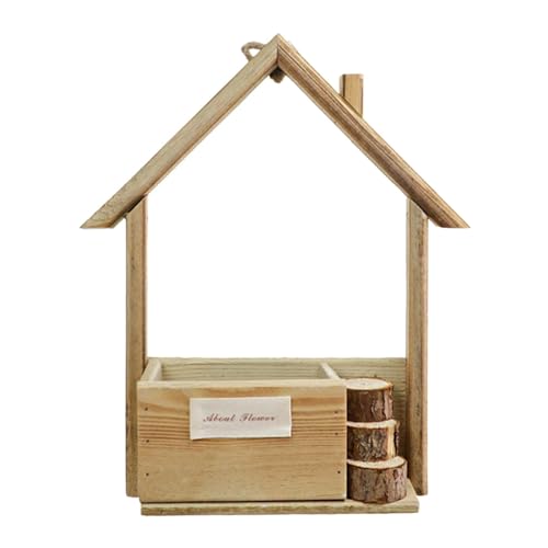 Streysisl Wand-Pflanzgefäß aus Holz – Kreative hängende Pflanzgefäß Hausform – Holzwand-Pflanzgefäß für Zimmerpflanzen, hängende Vase für Wohnzimmer, Schlafzimmer, moderner Übertopf für künstliche Streysisl Wand-Pflanzgefäß aus Holz – Kreative hängende Pflanzgefäß Hausform – Holzwand-Pflanzgefäß für Zimmerpflanzen, hängende Vase für Wohnzimmer, Schlafzimmer, moderner Übertopf für künstliche von Streysisl