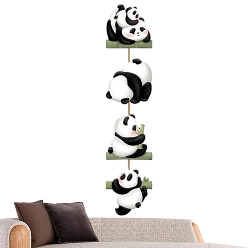 Streysisl Wandgemälde für Wohnzimmer – Panda Kreative unregelmäßige rahmenlose Wanddekoration – unregelmäßige rahmenlose Malerei Schlafzimmer Behänge Ornament für Wohnzimmer, Schlafzimmer von Streysisl