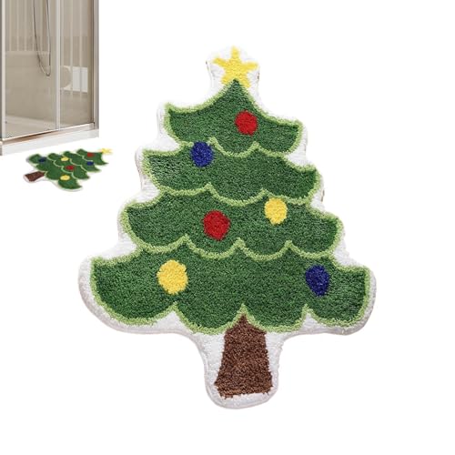 Streysisl Weihnachtlicher Badezimmerteppich, niedlicher Badezimmerteppich, Weihnachts-Badezimmerdekoration, rutschfest, waschbar, Badematte, Duschvorleger, Badewannenteppich für Wohnzimmer Streysisl Weihnachtlicher Badezimmerteppich, niedlicher Badezimmerteppich, Weihnachts-Badezimmerdekoration, rutschfest, waschbar, Badematte, Duschvorleger, Badewannenteppich für Wohnzimmer von Streysisl