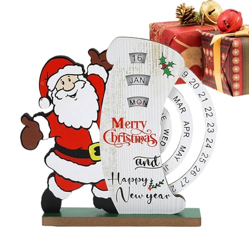 Streysisl Weihnachts-Countdown-Schild, Glocken-Countdown-Schild, Dekoration, Glocken-Schreibtisch-Kalender für Monat, Woche, Datumsanzeige, dekorativer Blockkalender Streysisl Weihnachts-Countdown-Schild, Glocken-Countdown-Schild, Dekoration, Glocken-Schreibtisch-Kalender für Monat, Woche, Datumsanzeige, dekorativer Blockkalender von Streysisl