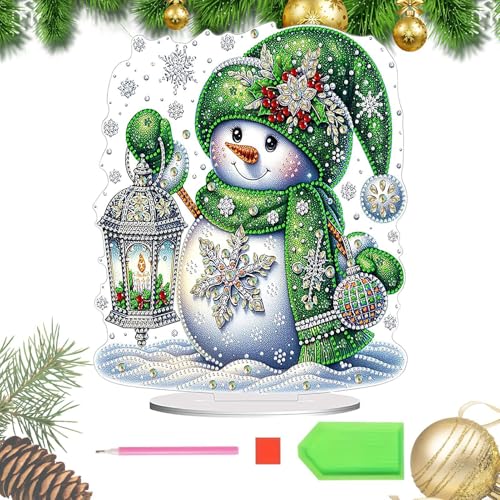 Streysisl Weihnachts-Kunstmalerei, Desktop-Ornament, handgefertigte Tischdekoration, speziell geformte Strasssteine, Kunsthandwerk für Winterdekoration Streysisl Weihnachts-Kunstmalerei, Desktop-Ornament, handgefertigte Tischdekoration, speziell geformte Strasssteine, Kunsthandwerk für Winterdekoration von Streysisl