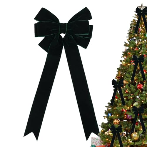 Streysisl Weihnachts-Samtschleifen, rustikale Bastelschleifen, Weihnachtskranz, Schleife, Ornament für Weihnachten, festliche Girlande, Baum, Zuhause, Tür, Innen- und Außenbereich Streysisl Weihnachts-Samtschleifen, rustikale Bastelschleifen, Weihnachtskranz, Schleife, Ornament für Weihnachten, festliche Girlande, Baum, Zuhause, Tür, Innen- und Außenbereich von Streysisl