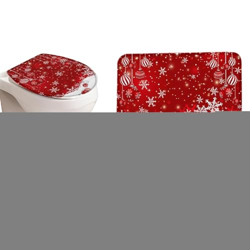 Streysisl Weihnachts-Toilettensitzbezug | Toilettendeckel-Sitzbezüge Badezimmerteppiche – festliche Boden-Szenen-Requisiten, Anti-Rutsch-Matte, Cartoon-Design für Zuhause, Wohnheim, , Hotel Streysisl Weihnachts-Toilettensitzbezug | Toilettendeckel-Sitzbezüge Badezimmerteppiche – festliche Boden-Szenen-Requisiten, Anti-Rutsch-Matte, Cartoon-Design für Zuhause, Wohnheim, , Hotel von Streysisl