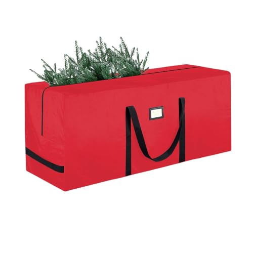 Streysisl Weihnachtsbaum-Aufbewahrungsbox | Transportbehälter für künstliche Bäume, extra große Aufbewahrungstasche für Weihnachtsbaum mit verstärkten Griffen und Reißverschlüssen für breite Öffnung von Streysisl
