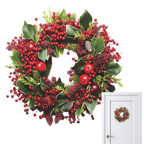 Streysisl Weihnachtskranz Wandsticker - Girlande Weihnachtsaufkleber - Stark haftende Weihnachten Wandaufkleber Girlande Fenster Clings für Kamin Wohnzimmer Streysisl Weihnachtskranz Wandsticker - Girlande Weihnachtsaufkleber - Stark haftende Weihnachten Wandaufkleber Girlande Fenster Clings für Kamin Wohnzimmer von Streysisl