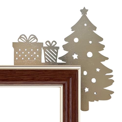 Streysisl Weihnachtstür Dekorationen, Stern Weihnachtsbaum Tür Ecke Dekoration, Stabile Weihnachtstür Rahmen Dekorationen, Lustige Haustür Eckschild für Urlaub Party Streysisl Weihnachtstür Dekorationen, Stern Weihnachtsbaum Tür Ecke Dekoration, Stabile Weihnachtstür Rahmen Dekorationen, Lustige Haustür Eckschild für Urlaub Party von Streysisl