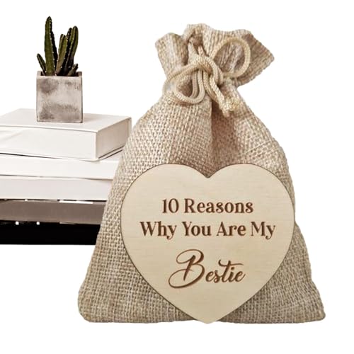 Streysisl Why You Are My Friend Jutebeutel - Holzkiste Sack Jutebeutel - Tragbare Dekorative Holzspäne für Mädchen und Freunde Streysisl Why You Are My Friend Jutebeutel - Holzkiste Sack Jutebeutel - Tragbare Dekorative Holzspäne für Mädchen und Freunde von Streysisl