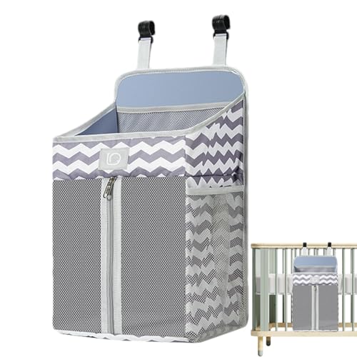 Streysisl Wickel-Organizer für Kinderbett, Wickeltisch, Kinderzimmer-Organizer und Baby-Wickeltasche für Stubenwagen, Wickeltisch, Kinderbett von Streysisl
