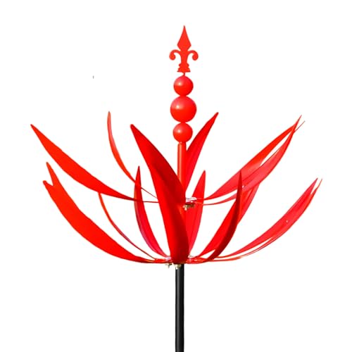 Windmühlen auf Pfählen für Garten, Metall, UV-beständig, 360 Grad drehbar, Gartenkunst, Windspinner, Vogelschreck, Outdoor, Hof, Rasen, Garten Windmühlen auf Pfählen für Garten, Metall, UV-beständig, 360 Grad drehbar, Gartenkunst, Windspinner, Vogelschreck, Outdoor, Hof, Rasen, Garten von Streysisl