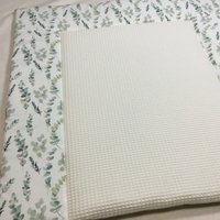Wickelauflage 75x75 Eukalyptus Waffelpique von StrickWunderShop
