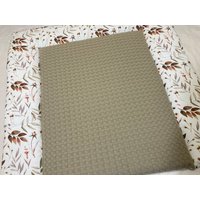 Wickelauflage 75x75 Herbstblätter Waffelpique von StrickWunderShop