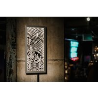 Plexi Wallart Plexiglas Wandkunst Beleuchteter Plexiglasrahmen Gefräst von Stricroplex