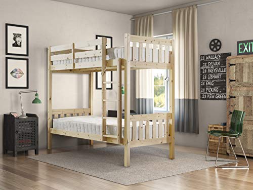 Strictly Beds and Bunks Limited Cypress Stabiles Kiefer-Schwerlast-Etagenbett, Euro Size 90x200 von Strictly Beds and Bunks Limited