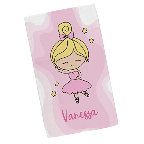 Striefchen® Kinderhandtuch mit Namen - Ballerina - in 2 Größen 30x50 cm von Striefchen