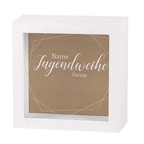 Striefchen® Spardose zur Jugendweihe mit Namen als Geldgeschenk Kraftpapier von Striefchen