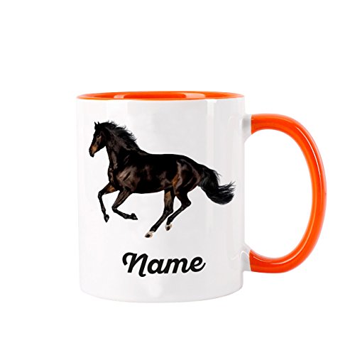 Striefchen® Tasse mit Pferd bedruckt und deinem Wunschnamen Araber von Striefchen