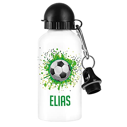 Striefchen® Trinkflasche für Kinder - Fußball - mit Wunschnamen Fußball von Striefchen
