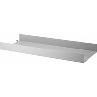 Regalboden Metall hohe Kante System grau 58 x 20 cm von String Furniture