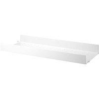 Regalboden Metall hohe Kante System weiß 78 x 30 cm von String Furniture